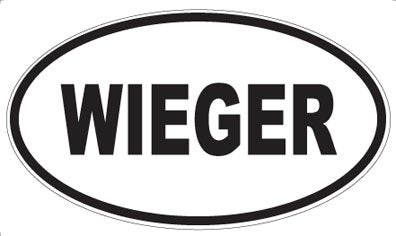 WIEGER - Oval Sticker