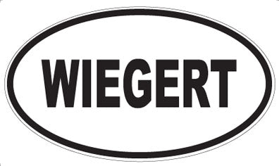 WIEGERT - Oval Sticker