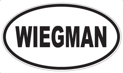 WIEGMAN - Oval Sticker