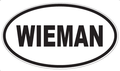 WIEMAN - Oval Sticker