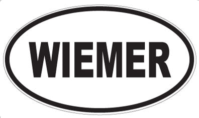 WIEMER - Oval Sticker