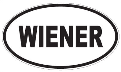 WIENER - Oval Sticker