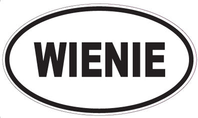 WIENIE - Oval Sticker