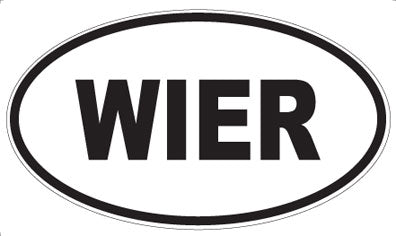 WIER - Oval Sticker