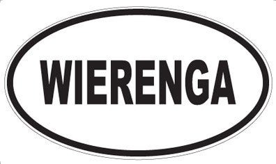 WIERENGA - Oval Sticker