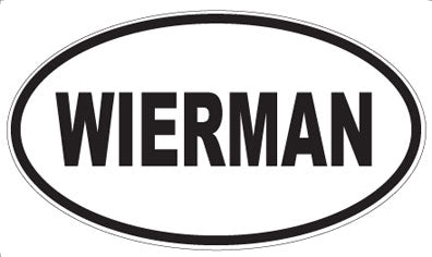 WIERMAN - Oval Sticker