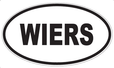 WIERS - Oval Sticker