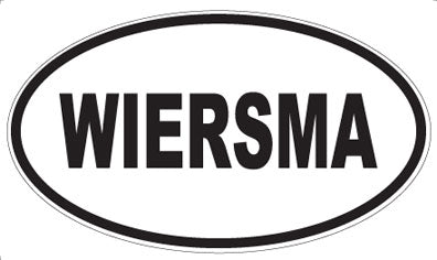 WIERSMA - Oval Sticker