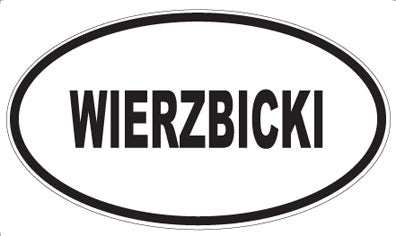 WIERZBICKI - Oval Sticker