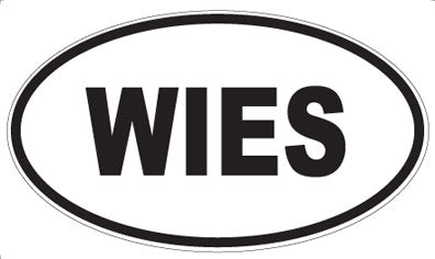 WIES - Oval Sticker