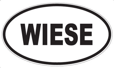 WIESE - Oval Sticker
