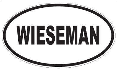 WIESEMAN - Oval Sticker