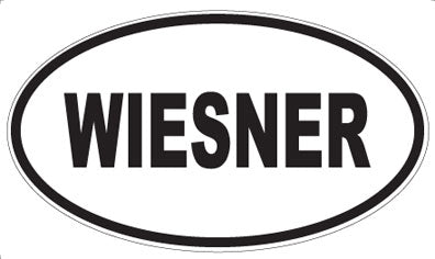 WIESNER - Oval Sticker