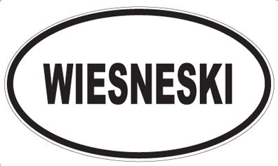 WIESNESKI - Oval Sticker