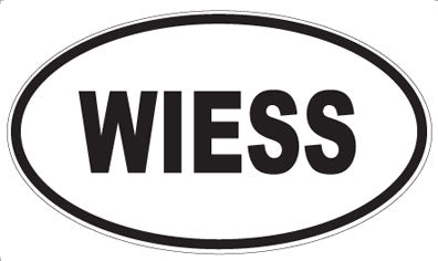 WIESS - Oval Sticker