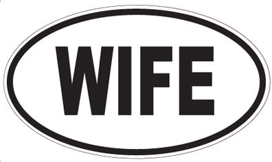 WIFE - Oval Sticker