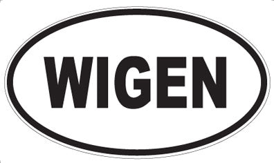 WIGEN - Oval Sticker