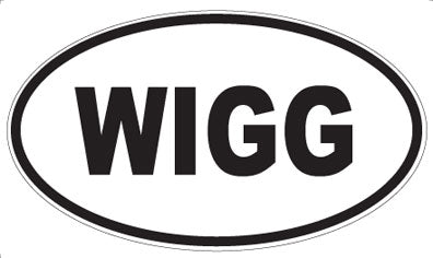WIGG - Oval Sticker