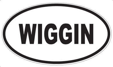 WIGGIN - Oval Sticker