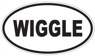 WIGGLE - Oval Sticker