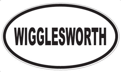 WIGGLESWORTH - Oval Sticker