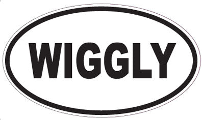 WIGGLY - Oval Sticker