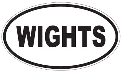 WIGHTS - Oval Sticker