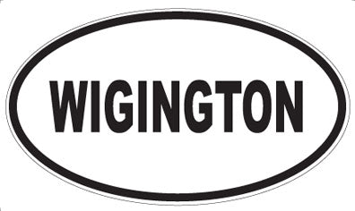 WIGINGTON - Oval Sticker
