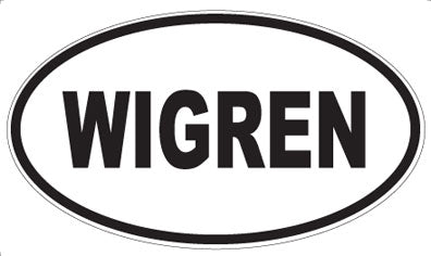 WIGREN - Oval Sticker