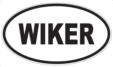 WIKER - Oval Sticker