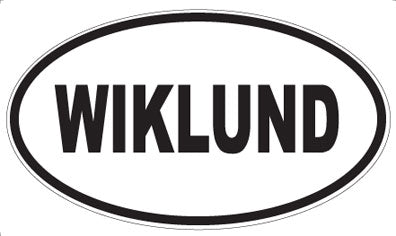 WIKLUND - Oval Sticker