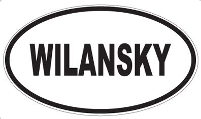 WILANSKY - Oval Sticker