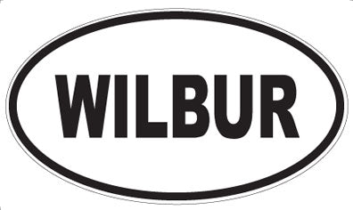 WILBUR - Oval Sticker