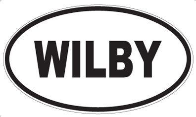 WILBY - Oval Sticker