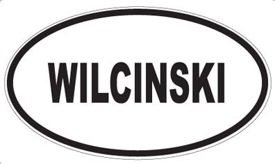 WILCINSKI - Oval Sticker