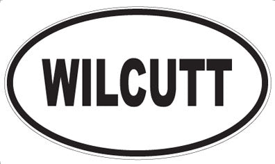WILCUTT - Oval Sticker