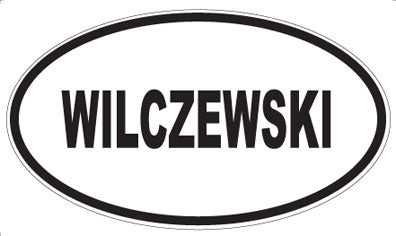 WILCZEWSKI - Oval Sticker