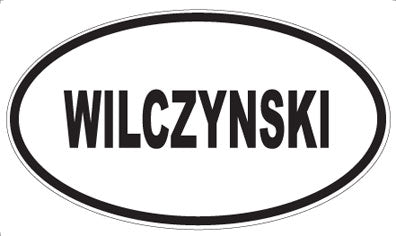 WILCZYNSKI - Oval Sticker