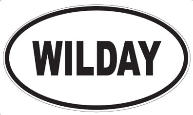 WILDAY - Oval Sticker