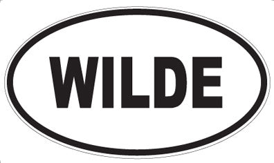 WILDE - Oval Sticker