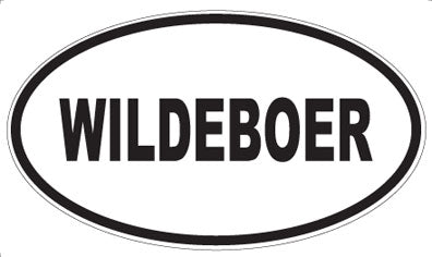 WILDEBOER - Oval Sticker