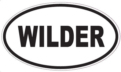 WILDER - Oval Sticker