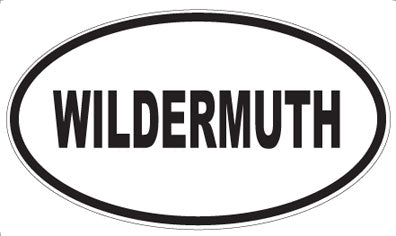 WILDERMUTH - Oval Sticker