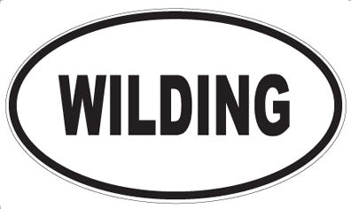 WILDING - Oval Sticker