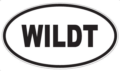 WILDT - Oval Sticker
