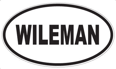 WILEMAN - Oval Sticker