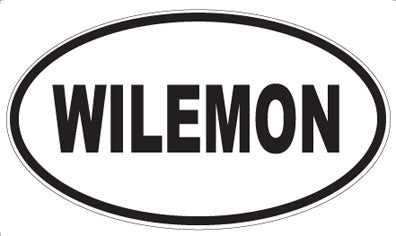 WILEMON - Oval Sticker