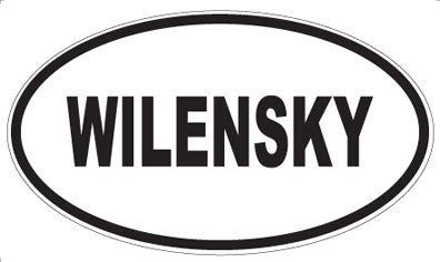 WILENSKY - Oval Sticker