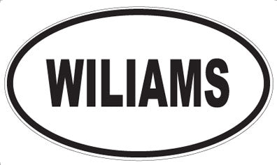 WILIAMS - Oval Sticker
