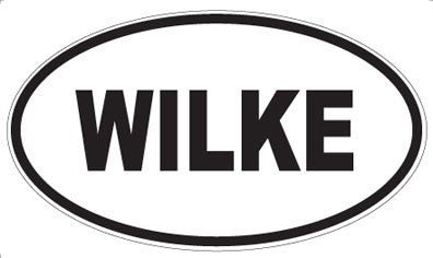 WILKE - Oval Sticker